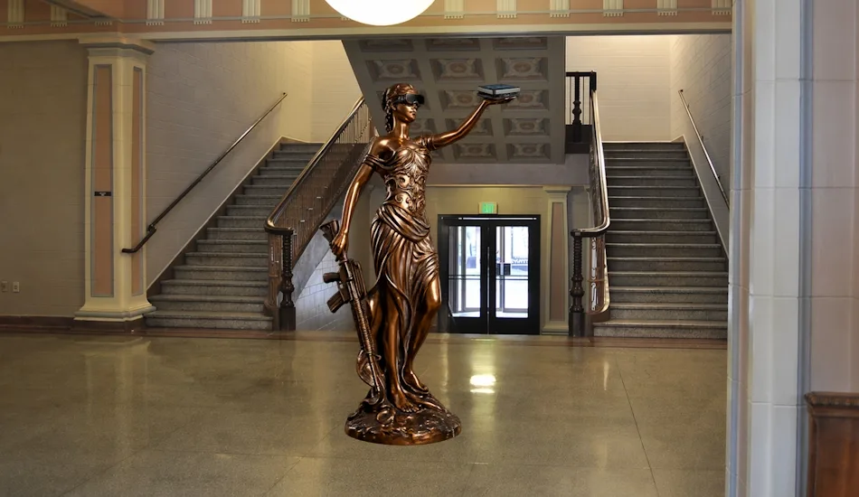 JUSTICE: Modern, Less Boring Lady Justice Added to Lewis County Courthouse Foyer