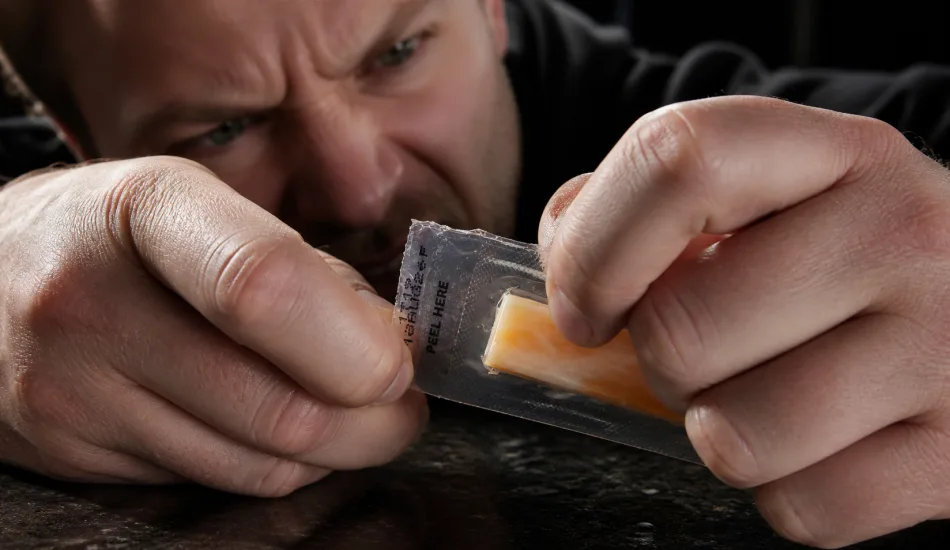 Local Man’s Confidence Shattered After ‘Peel Here’ Wrapper Refuses to Do So