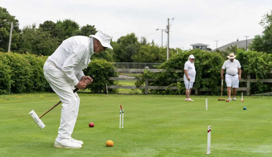 Local Aristocrats Flaunt Wealth by Wearing Summer Whites and Playing Croquet Before Labor Day