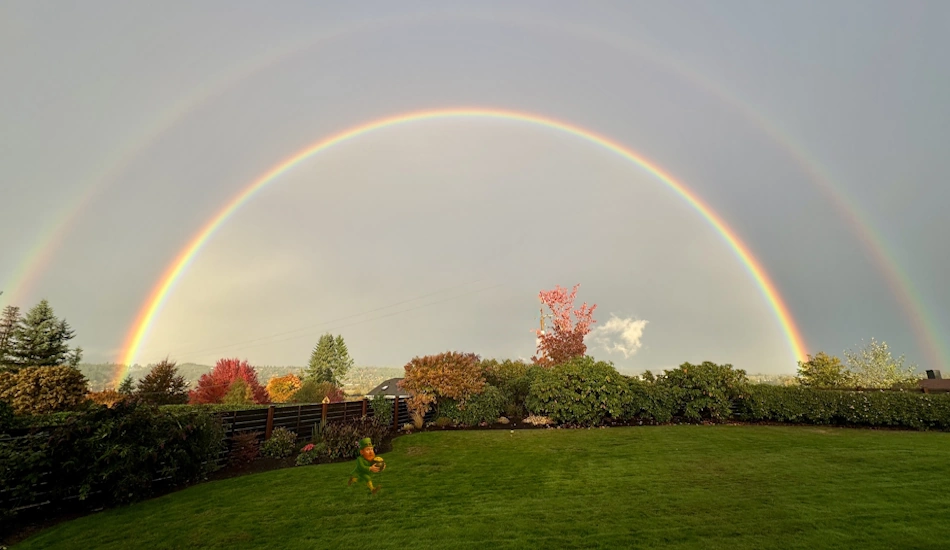 Double Rainbow Stuns Lewis County, Locals Report Leprechaun Sprinting Toward Fuller’s Market
